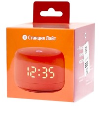 Умная колонка Яндекс Станция Лайт 2 с часами коралловый