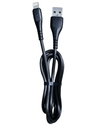  Usb Кабель-зарядка Lightning Borofone BX37 Wieldy 2.4A 1м в оплётке PVC чёрный