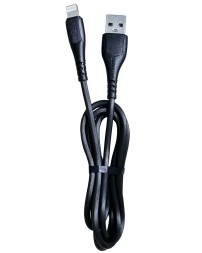 Usb Кабель-зарядка Lightning Borofone BX37 Wieldy 2.4A 1м в оплётке PVC чёрный