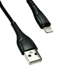Usb Кабель-зарядка Lightning Borofone BX37 Wieldy 2.4A 1м в оплётке PVC чёрный