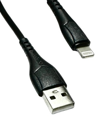  Usb Кабель-зарядка Lightning Borofone BX37 Wieldy 2.4A 1м в оплётке PVC чёрный
