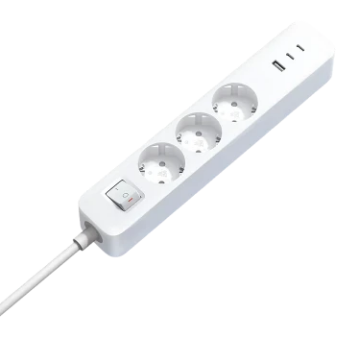  Сетевой удлинитель Xiaomi Mi Power Strip 3 Sockets/1 USB/2 USB-C 20W (XMCXB01EU) белый