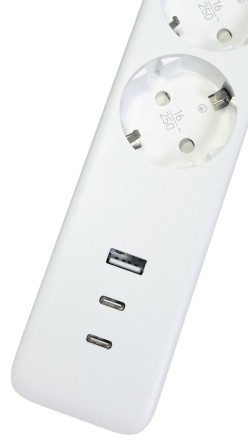  Сетевой удлинитель Xiaomi Mi Power Strip 3 Sockets/1 USB/2 USB-C 20W (XMCXB01EU) белый