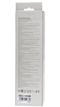  Сетевой удлинитель Xiaomi Mi Power Strip 3 Sockets/1 USB/2 USB-C 20W (XMCXB01EU) белый