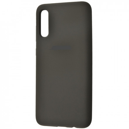 Накладка для Samsung Galaxy A02 Silicone cover без логотипа темно-серая
