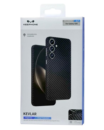  Накладка для Samsung Galaxy S25 Keephone Kevlar MagSnap черный