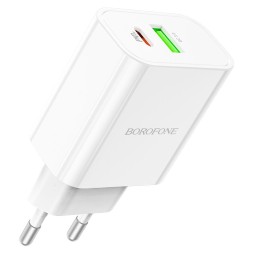 Сетевое зар. устр. Borofone BA55A 1USB/18W 1C/20W белое