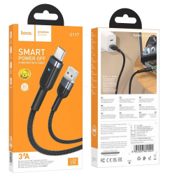 Usb Кабель-зарядка Type-C Hoco U117 3A 1.2м черный