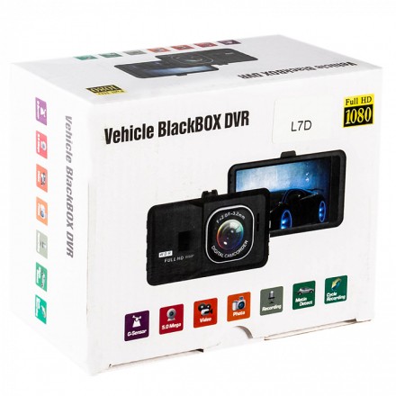  Автомобильный видеорегистратор L7D 3.0&quot;/600mAh/MicroSD до 32GB/FullHD 1080p черный