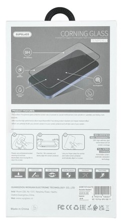  Защитное стекло для i-Phone 11/XR 6.1&quot; Supglass XC-11 3D чёрное