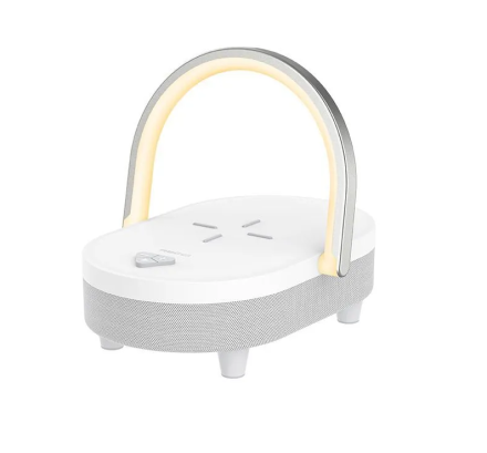  Беспроводное зарядное устройство + ночник + колонка Recci RLS-L16 15W белое