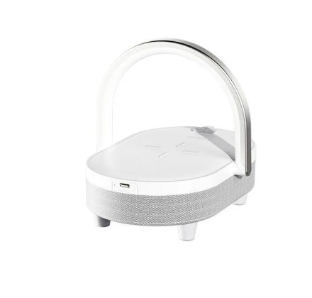 Беспроводное зарядное устройство + ночник + колонка Recci RLS-L16 15W белое
