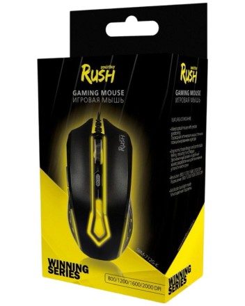  Мышь проводная игровая Smartbuy Rush 712 USB/DPI 800-1200-1600-2000/6 кнопок/LED/1.2м черная
