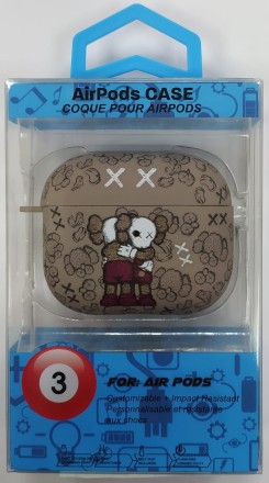  Силиконовый светящийся в темноте чехол для AirPods 3 Luxo Kaws рисунок №47