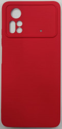 Накладка для Xiaomi Pocophone X4 Pro силикон матовый красный