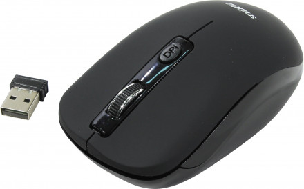 Мышь беспроводная Smartbuy ONE 345AG USB/DPI 800-1200-1600/4 кнопки/2AAA черная (SBM-345AG-K)