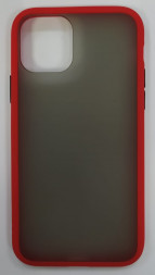 Накладка для i-Phone 11 Pro силикон матовая бока цветные красные