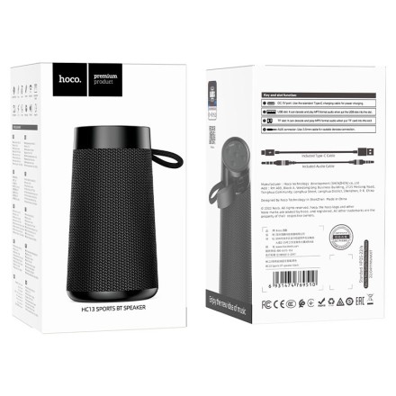  Bluetooth колонка Hoco HC13 BT5.0/2400mAh/4ч/10Вт/TF/FM/USB/AUX черная