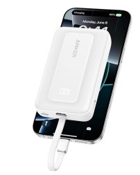 Powerbank Anker Zolo (1688) 10000mAh 30W 1USB/1C с проводом Type-C белый
