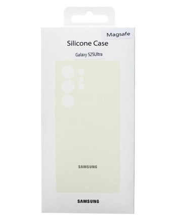  Накладка для Samsung Galaxy S25 Ultra MagSafe Silicone Case белый
