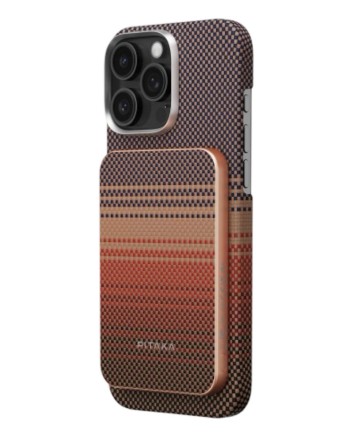  Powerbank с беспроводной зарядкой Pitaka Magnetic Aramid Fiber Qi2 5000mAh 15W Sunset