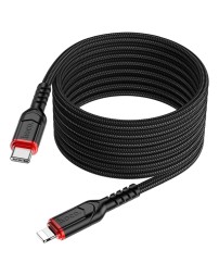 Usb Кабель-зарядка Type-C на Lightning Hoco X59 3A 20W 3м в тканевой оплетке черный