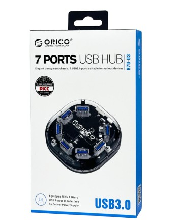  USB-хаб Orico H7U-U3 USB3.0x7 черный