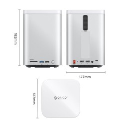 Док-станция + хаб Orico M435 для 1 SSD M.2/2 SATA3.0 USB3.2x1/USB2.0x3/MicroSD/TF серебристый