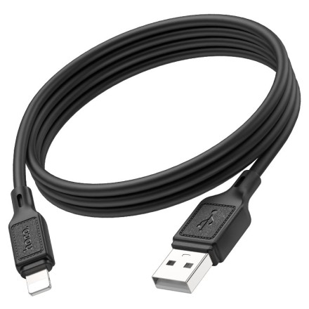  Usb Кабель-зарядка Lightning Hoco X90 2.4A 1м силиконовый черный