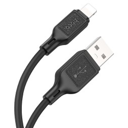 Usb Кабель-зарядка Lightning Hoco X90 2.4A 1м силиконовый черный