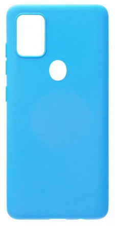 Накладка для Samsung Galaxy A21S Silicone cover голубая