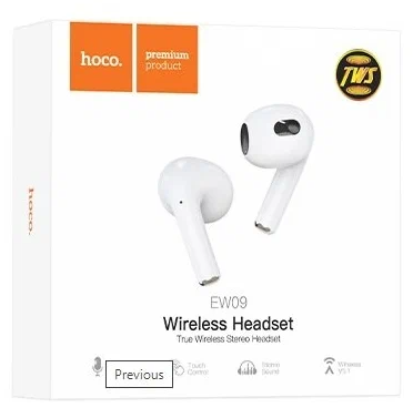  Беспроводные наушники TWS Hoco EW09 BT5.1/30mAh/3.5ч белые