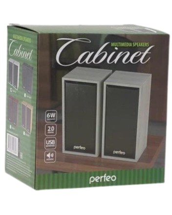  Акустическая система 2.0 Perfeo Cabinet (PF-4389) 2х3Вт Белый дуб