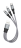  Usb Кабель-зарядка Hoco X47 3в1 Micro/Lightning/Type-C 25см серый