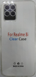 Чехол-накладка силикон 1.0мм Realmi 8i прозрачный
