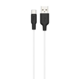 Usb Кабель-зарядка Type-C Hoco X21 Plus Silicone 2.4A 1м мягкий силиконовый белый