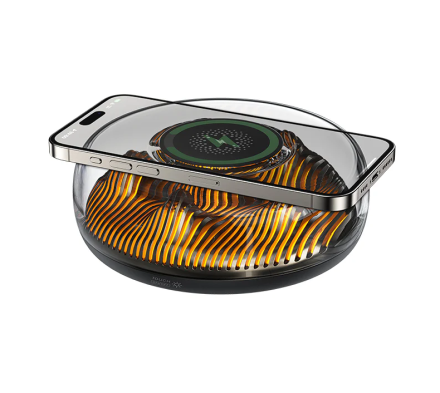  Беспроводное зарядное устройство + ночник Recci Mars RCW-42 15W черное