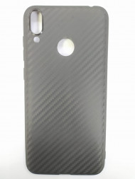 Накладка для Huawei Honor 8C силикон кожзам с блестками