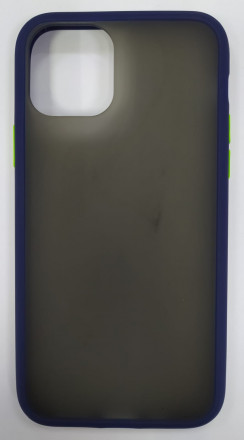 Накладка для i-Phone 11 Pro силикон матовая бока цветные синие