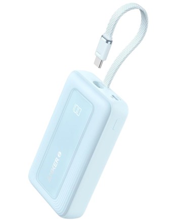  Powerbank Anker Zolo (1688) 10000mAh 30W 1USB/1C с проводом Type-C синий