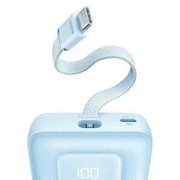 Powerbank Anker Zolo (1688) 10000mAh 30W 1USB/1C с проводом Type-C синий