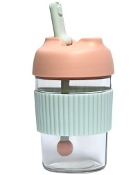 Термокружка Kiss Kiss Fish Rainbow Bobo Cup (G-U36W) розово-мятный