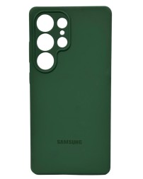 Накладка для Samsung Galaxy S25 Ultra MagSafe Silicone Case зелёный