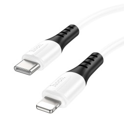 Usb Кабель-зарядка Type-C на Lightning Hoco X82 20W 1м силиконовый белый