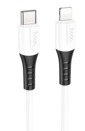  Usb Кабель-зарядка Type-C на Lightning Hoco X82 20W 1м силиконовый белый