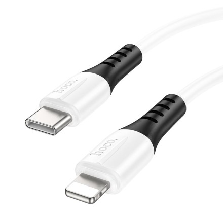  Usb Кабель-зарядка Type-C на Lightning Hoco X82 20W 1м силиконовый белый