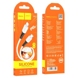 Usb Кабель-зарядка Type-C на Lightning Hoco X82 20W 1м силиконовый белый