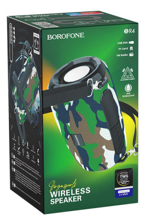  Bluetooth колонка Borofone BR4 Horizon sports IPX5 TWS V5.0 хаки