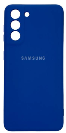  Накладка для Samsung Galaxy S21 Silicone cover без логотипа темно-синяя