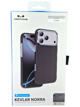  Накладка для i-Phone 17 Pro Keephone Kevlar Norra MagSnap (Zorro black) черный